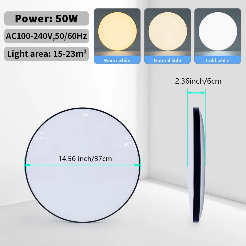 Smart Ceiling Lamp LED Lamp for Bedroom Ceiling Lights with Remote Control Dimmable LED Lights for Room Living Room