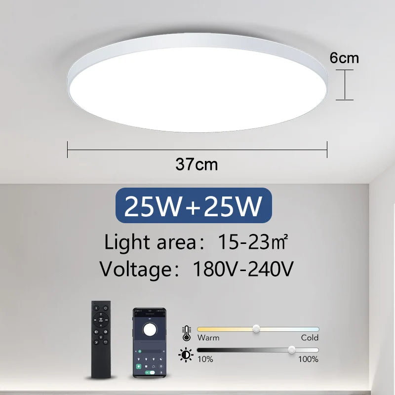 Smart Ceiling Lamp LED Lamp for Bedroom Ceiling Lights with Remote Control Dimmable LED Lights for Room Living Room