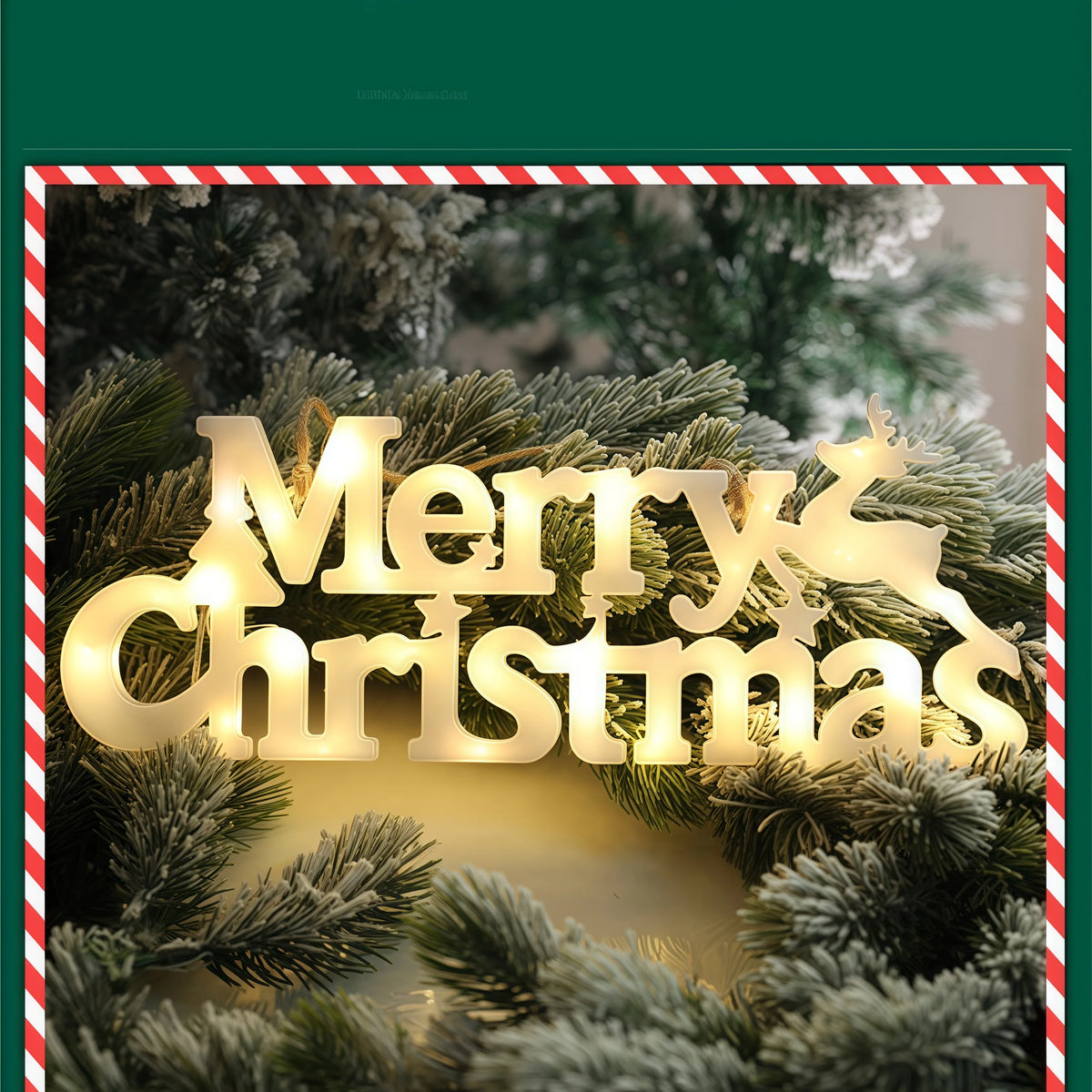 1Pc Christmas Decoration Xmas Merry Christmas LED Letter Tag Light for Home Decoration Christmas Decoration Supplies