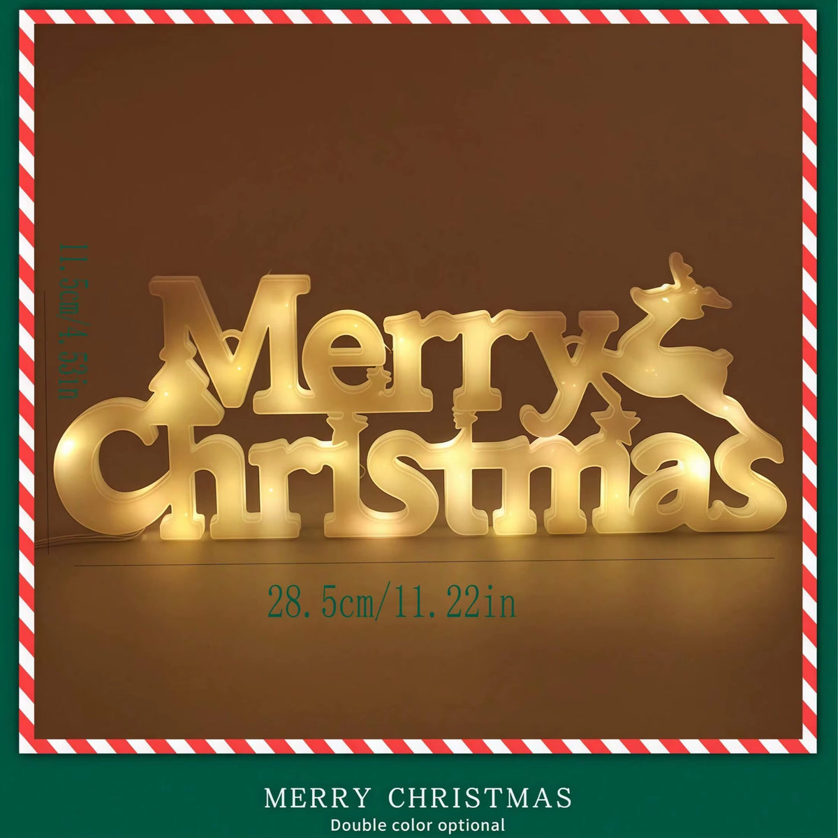 1Pc Christmas Decoration Xmas Merry Christmas LED Letter Tag Light for Home Decoration Christmas Decoration Supplies