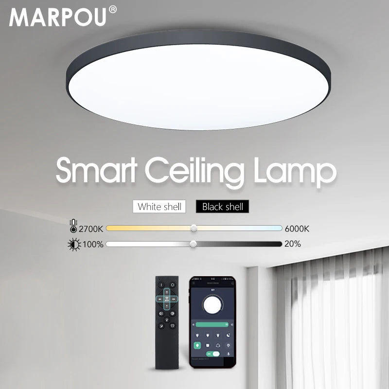 Smart Ceiling Lamp LED Lamp for Bedroom Ceiling Lights with Remote Control Dimmable LED Lights for Room Living Room